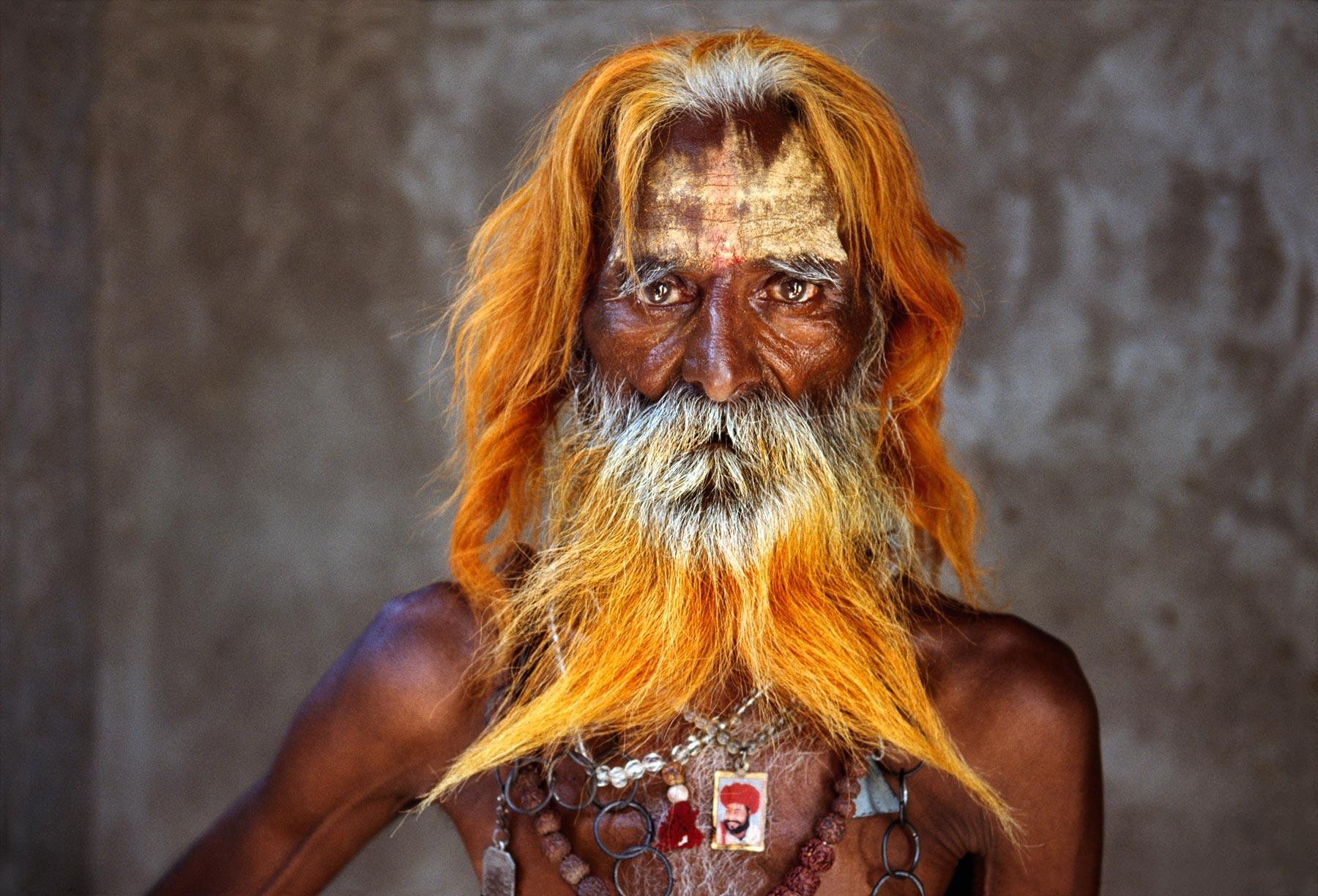  人物肖像摄影。<br/>摄影师Steve McCurry摄于拉贾斯坦邦，印度。 