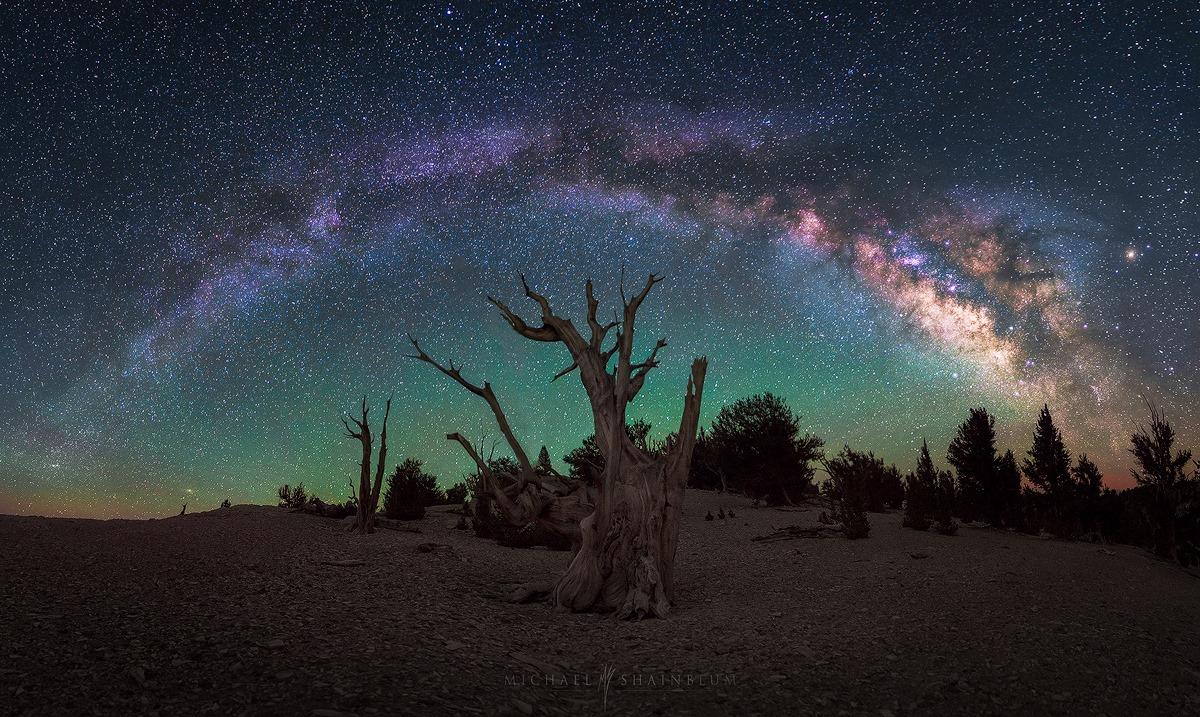 夜空中的银河，来自摄影师Michael Shainblum。 