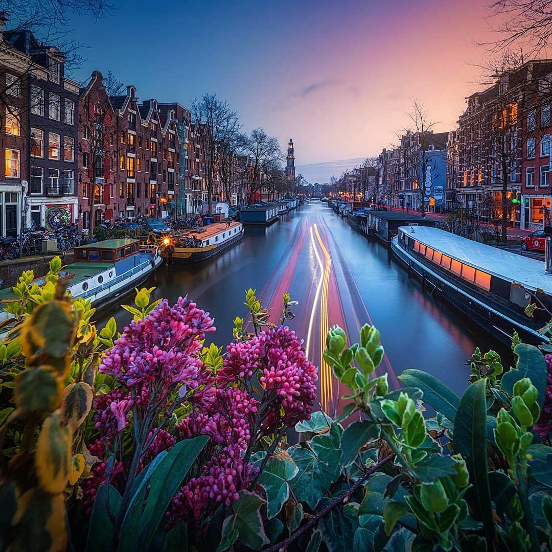  春天到来的荷兰阿姆斯特丹，来自摄影师Albert Dros。 