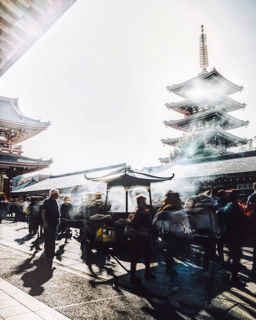  东京浅草寺前的人们，来自摄影师Yasufumi。 