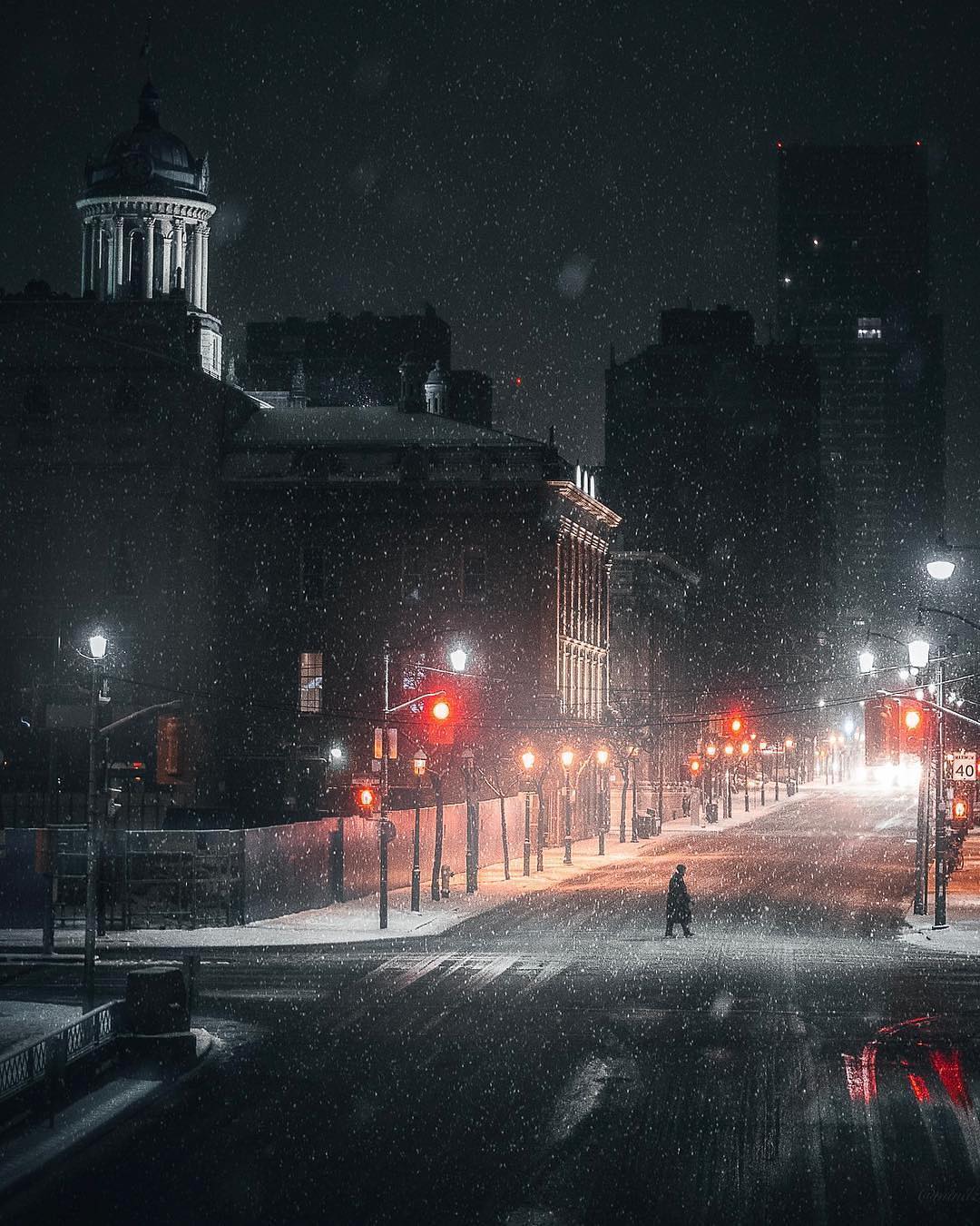 多伦多雪夜的街头来自摄影师michaelsidofsky