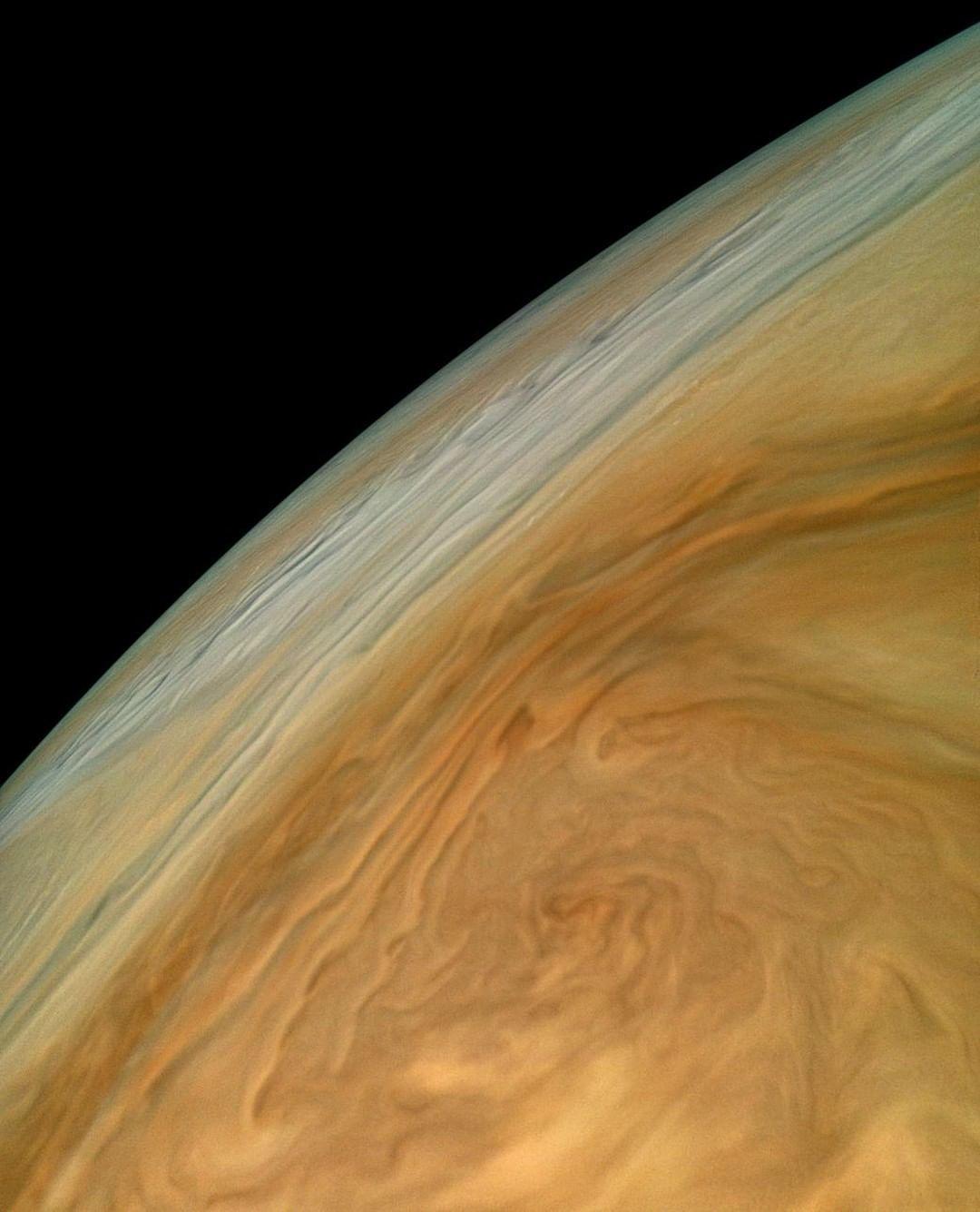 木星，来自朱诺号探测器。 