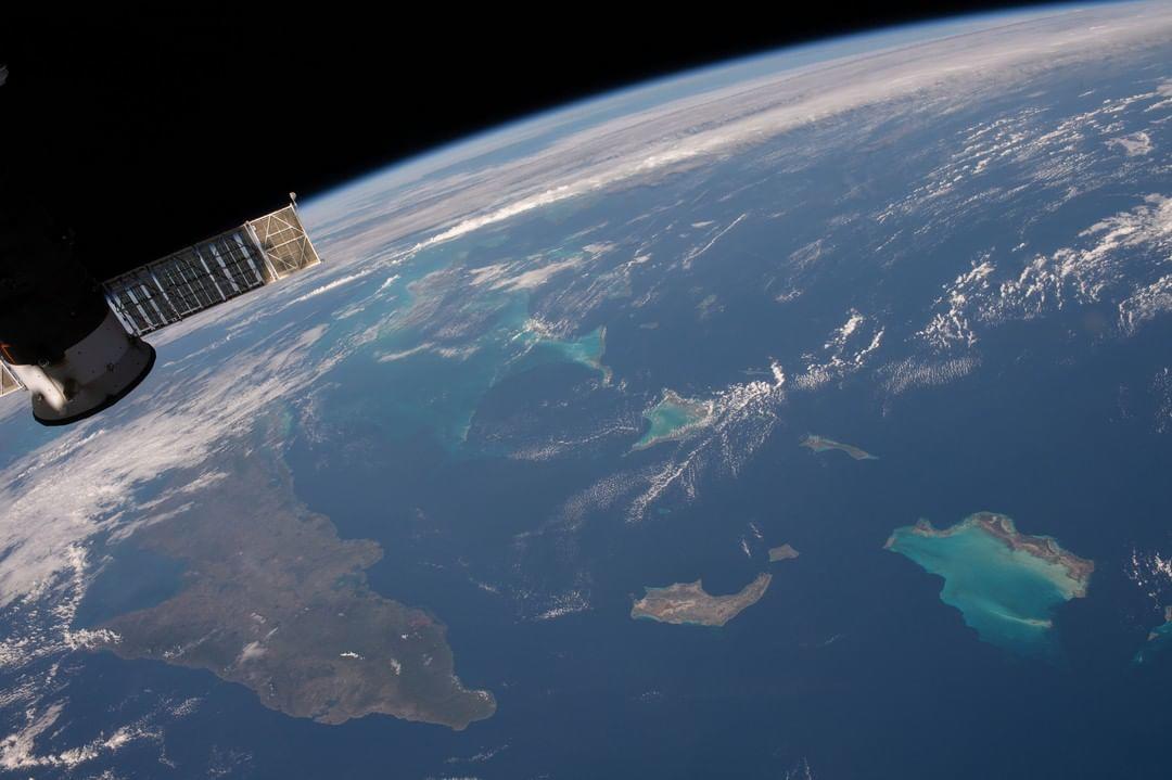  加勒比海上空，来自NASA。 
