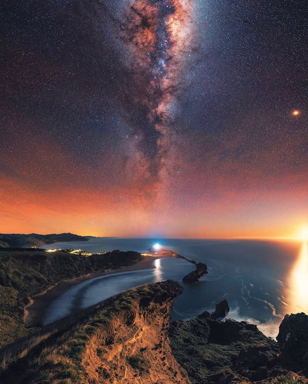 新西兰卡斯尔波因特上空的银河来自摄影师galactickiwi