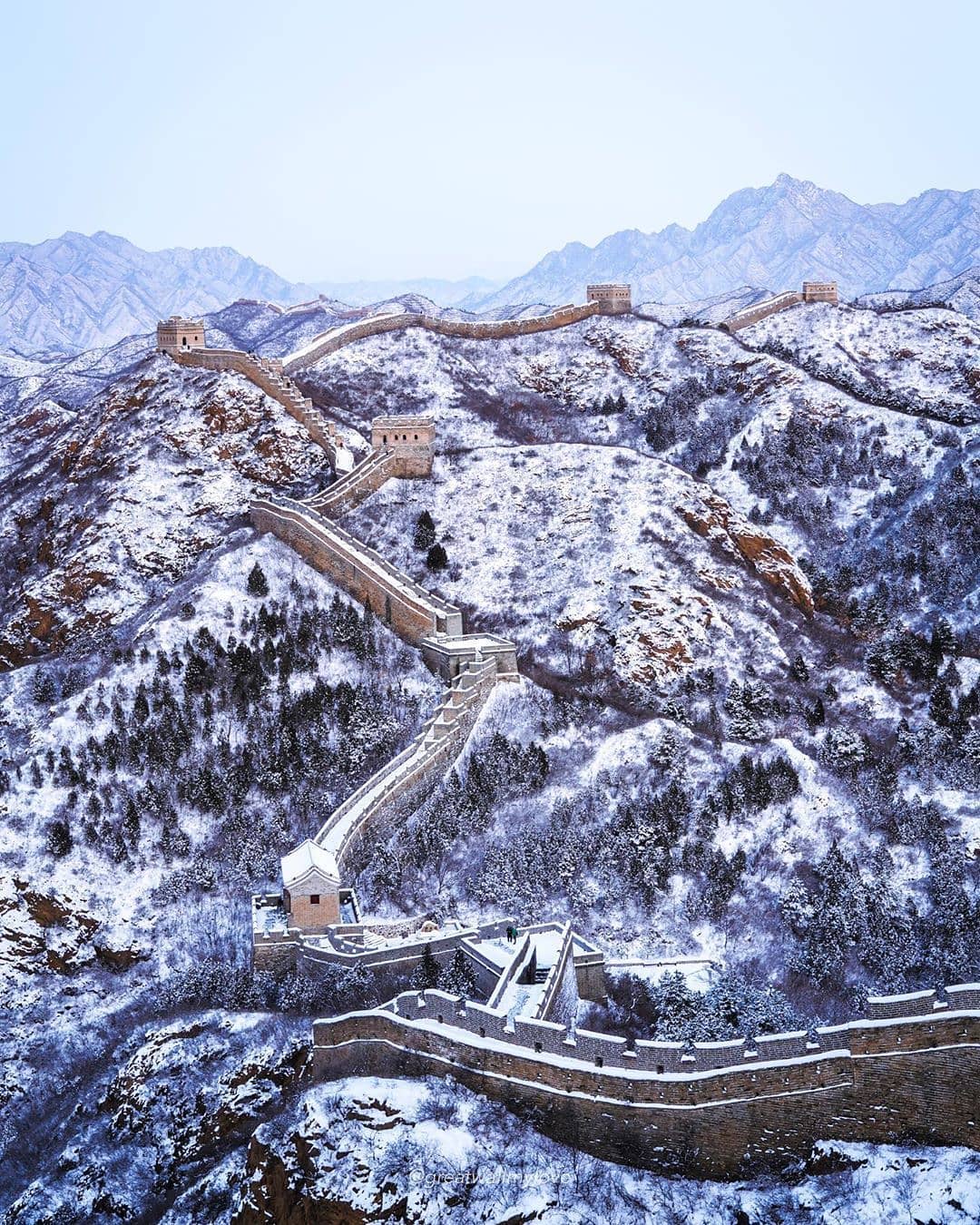 长城雪景作品图片