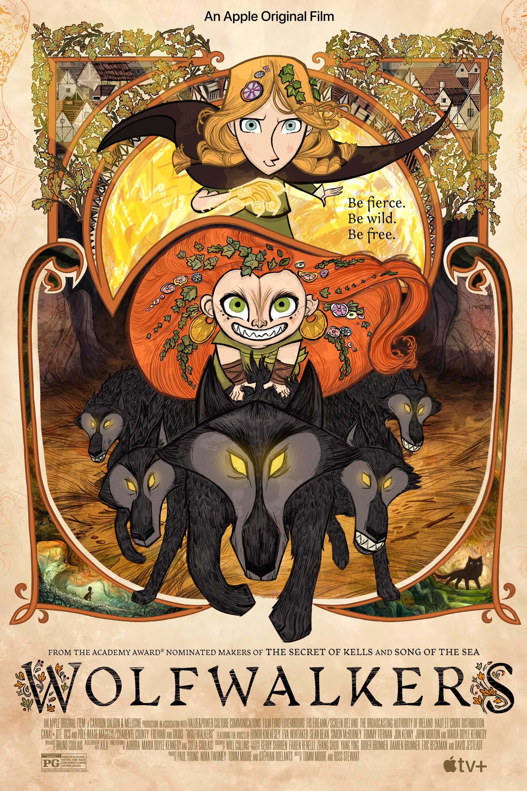  海报：狼行者，导演: 汤姆·摩尔 / 罗斯·斯图尔特。<br />Be fierce. Be Wild. Be free. 
