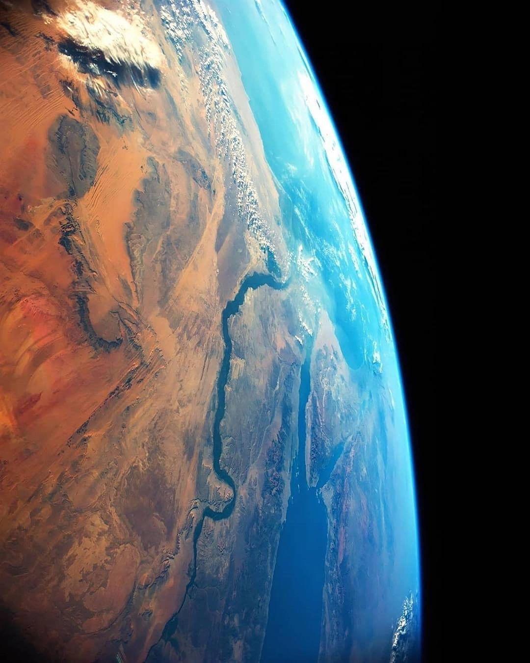  从国际空间站俯瞰尼罗河。 