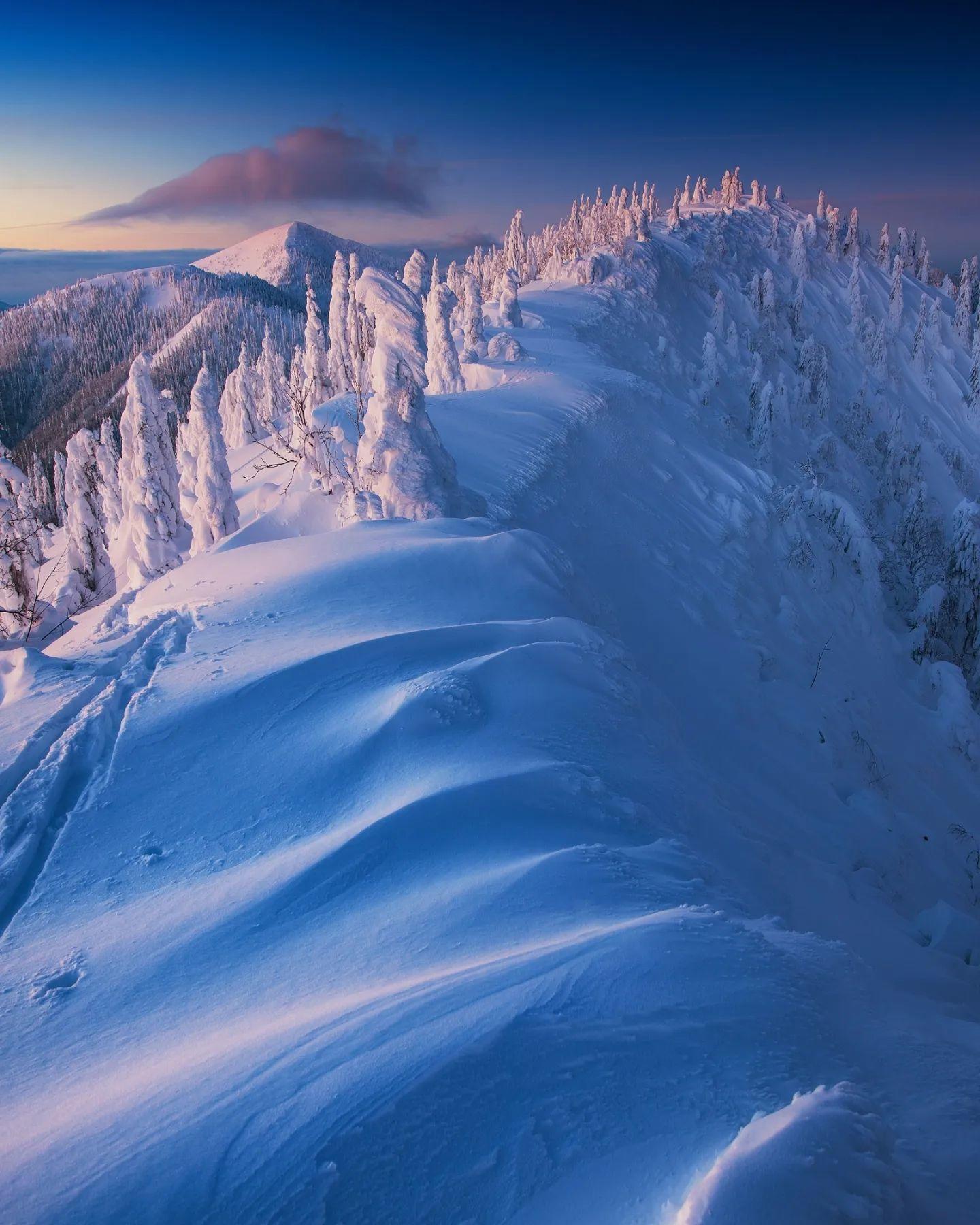  大雪覆盖的大法特拉山国家公园，Boris Michalicek摄于斯洛伐克。 