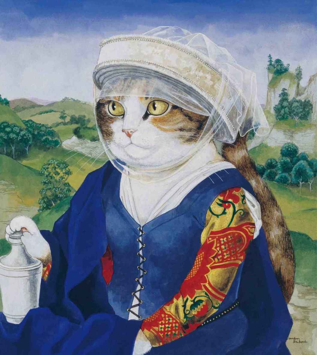 抹大拉的马利亚，罗吉尔·凡·德·韦登，1464年。<br/>《如果名画都是猫》